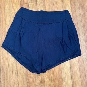 Free People Intimately Shorts SZ S Blue Lightweight Elastic Waist Lounge (O)